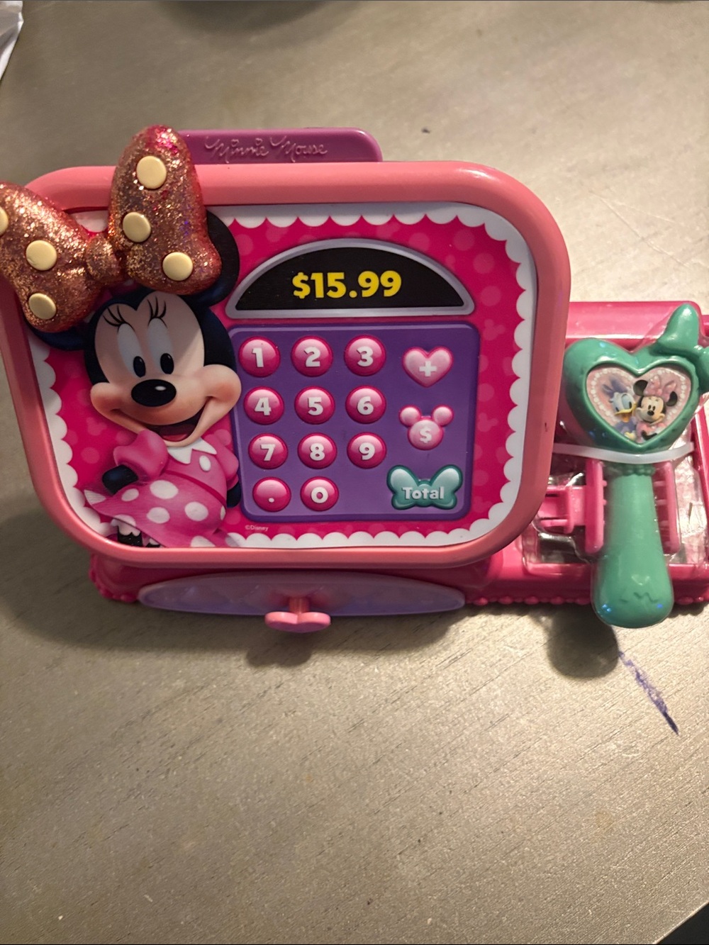 Disney Minnie Mouse Pink and Mint Play Cash Register